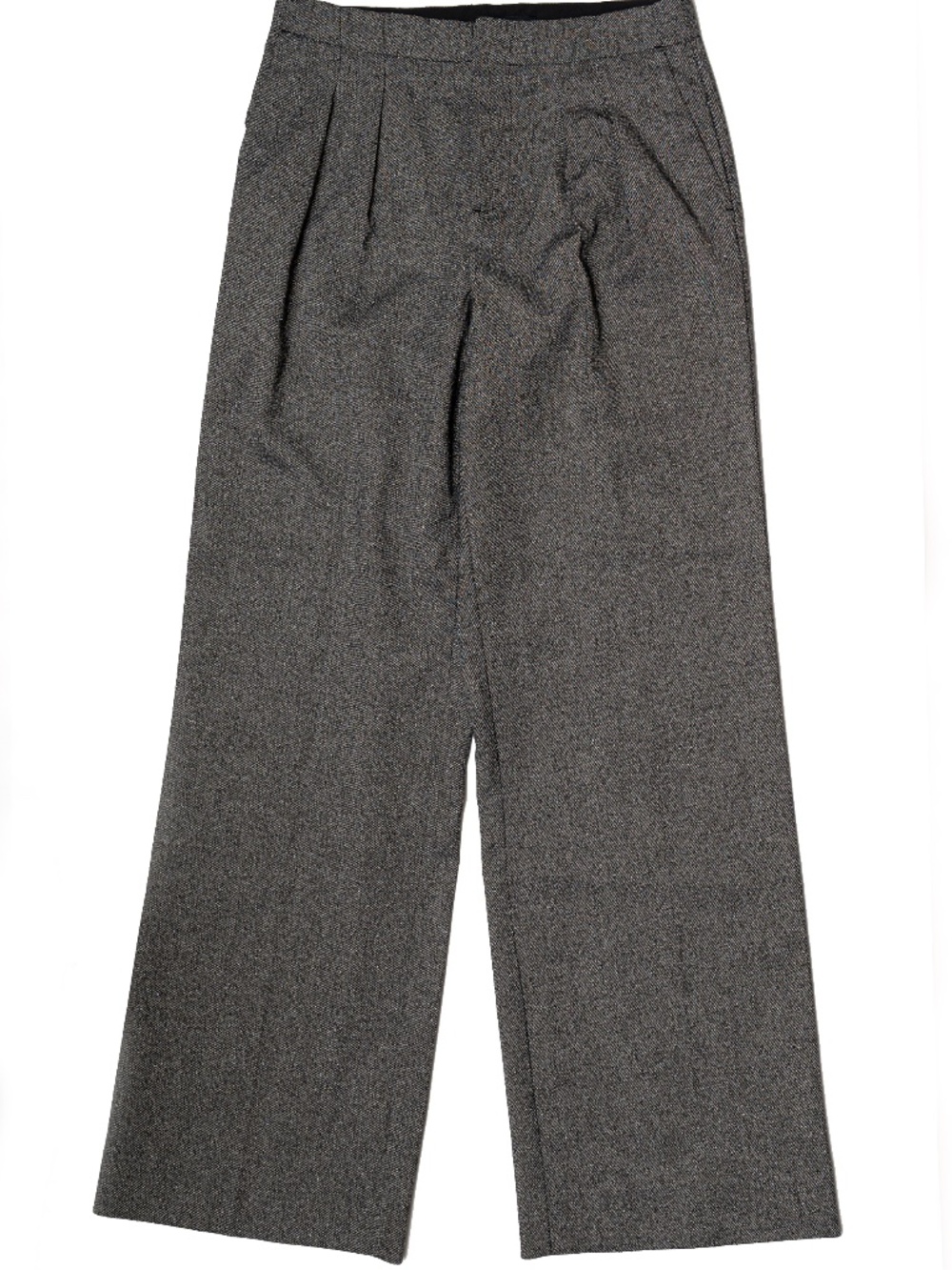 Mango Flecked Pleated Trousers Grey Pants  size 2
